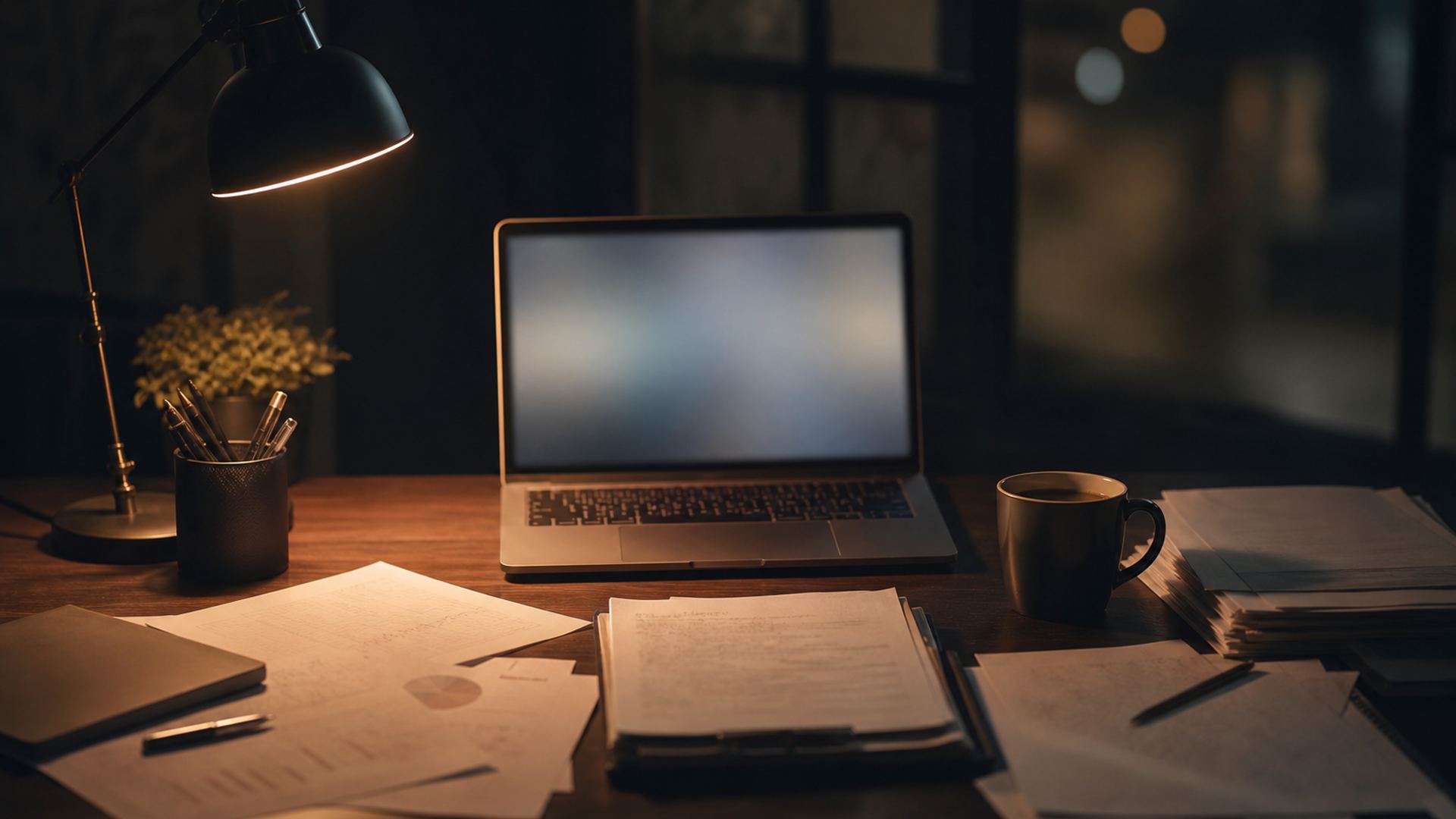 Researcher comparing printed source documents beside a laptop