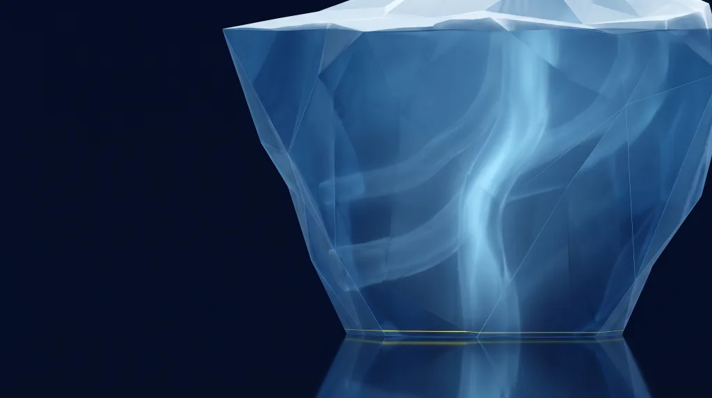 Faceted iceberg with a deep foundation lattice, for HVAC companies through peak season, on the HVAC page.