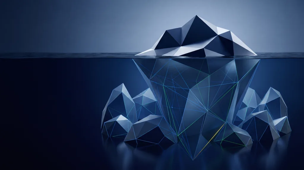 Faceted iceberg with a deep foundation lattice, for restaurants and multi-location groups, on the Restaurants page.