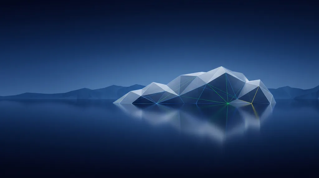 Faceted iceberg above a lattice of submerged structure, for SEO in Centennial.
