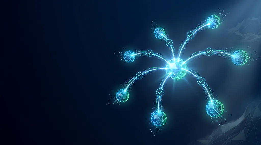 Geometric navy key art of faceted wireframe structure, for AI citation tracking.
