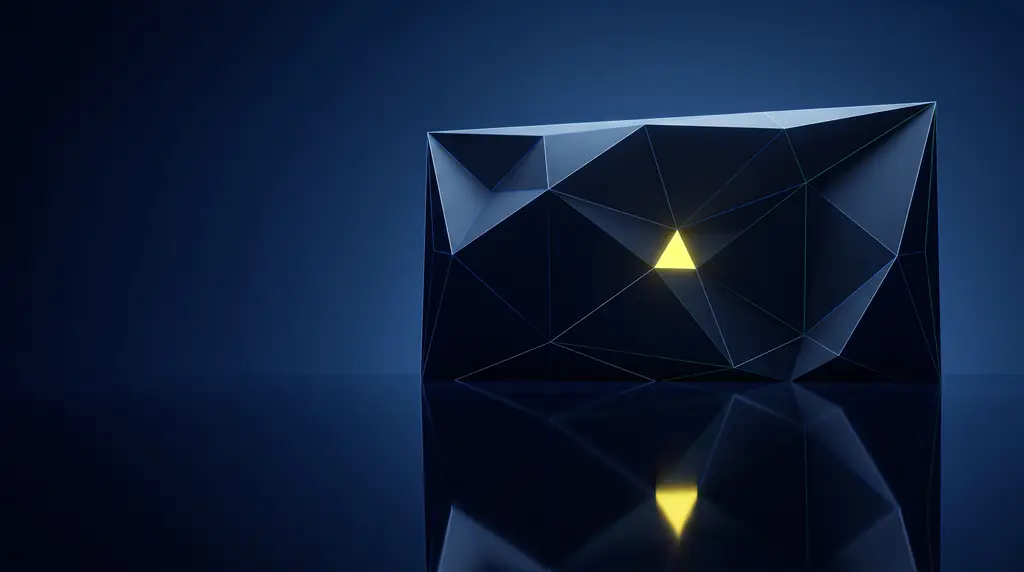 Geometric navy key art of faceted wireframe structure, for YouTube advertising from a Google Premier Partner.
