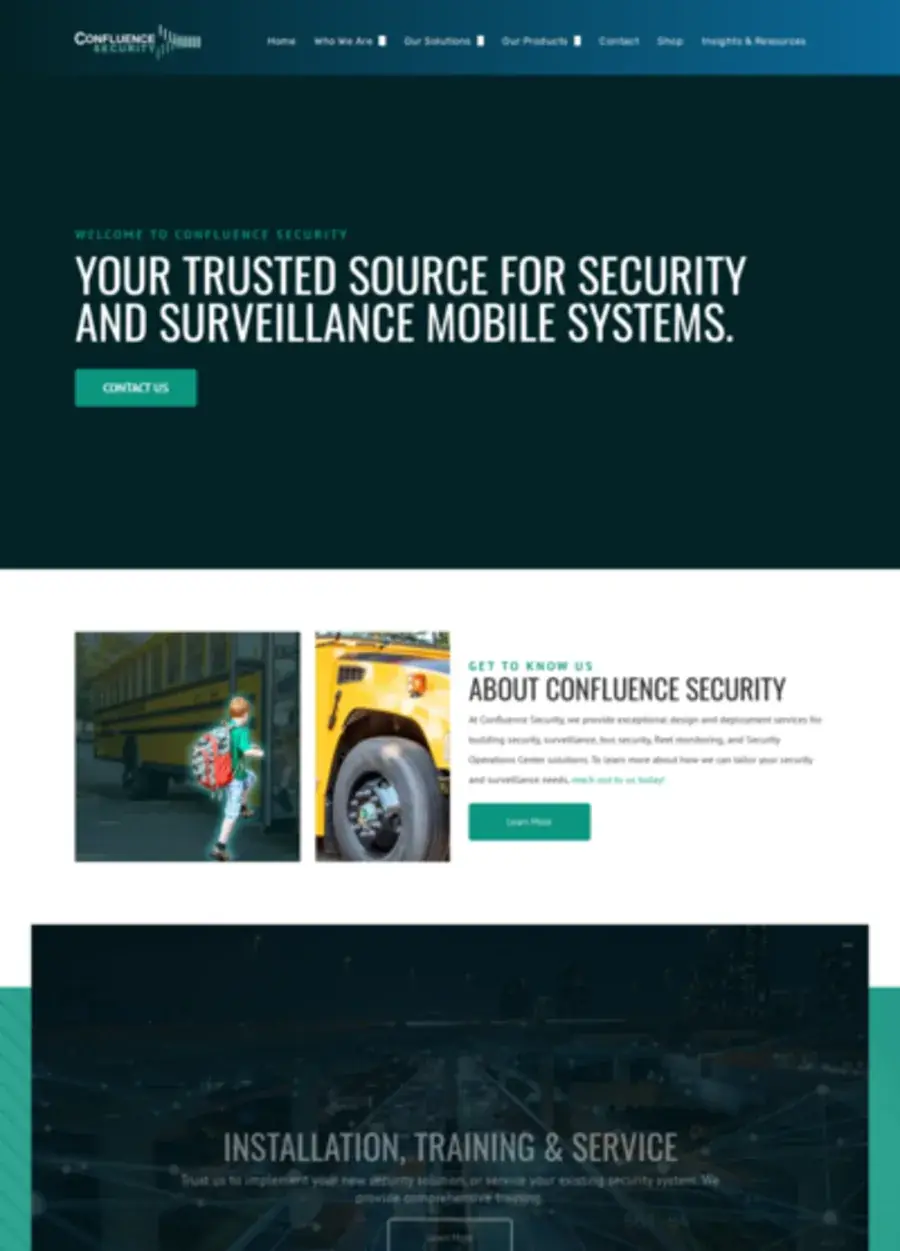 Screenshot of the Con-Sec website homepage