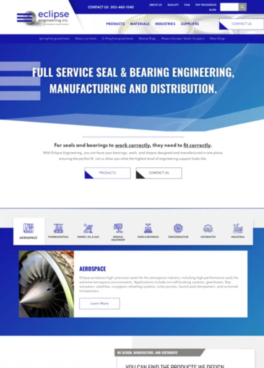 Screenshot of the Eclipse Seal website homepage
