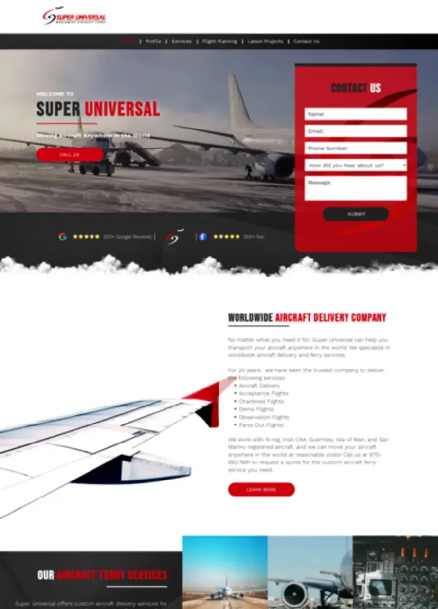 Screenshot of the SuperU website homepage